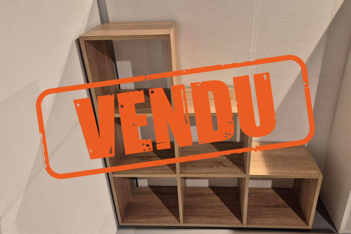 ETAGERE BERGAMO 6 CUBES CHENE VENDU