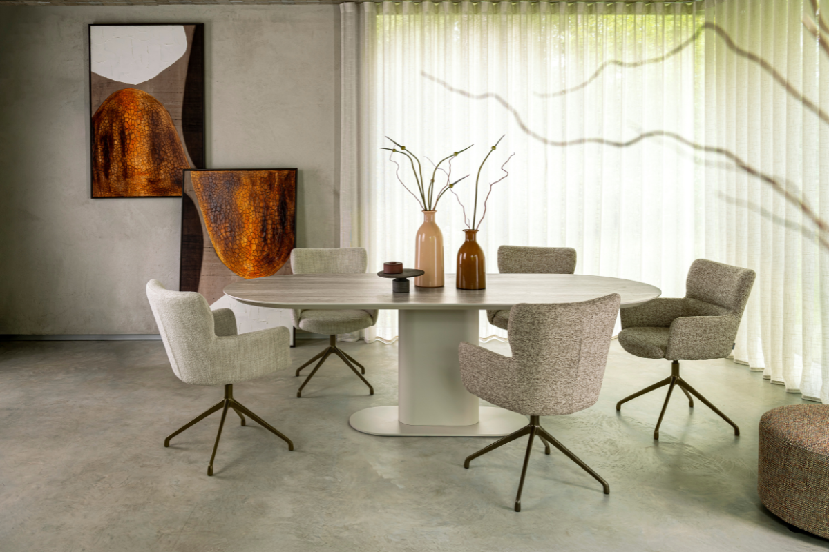 TABLE BRIANTO 240CM CREME • Meubles Belot à Soignies