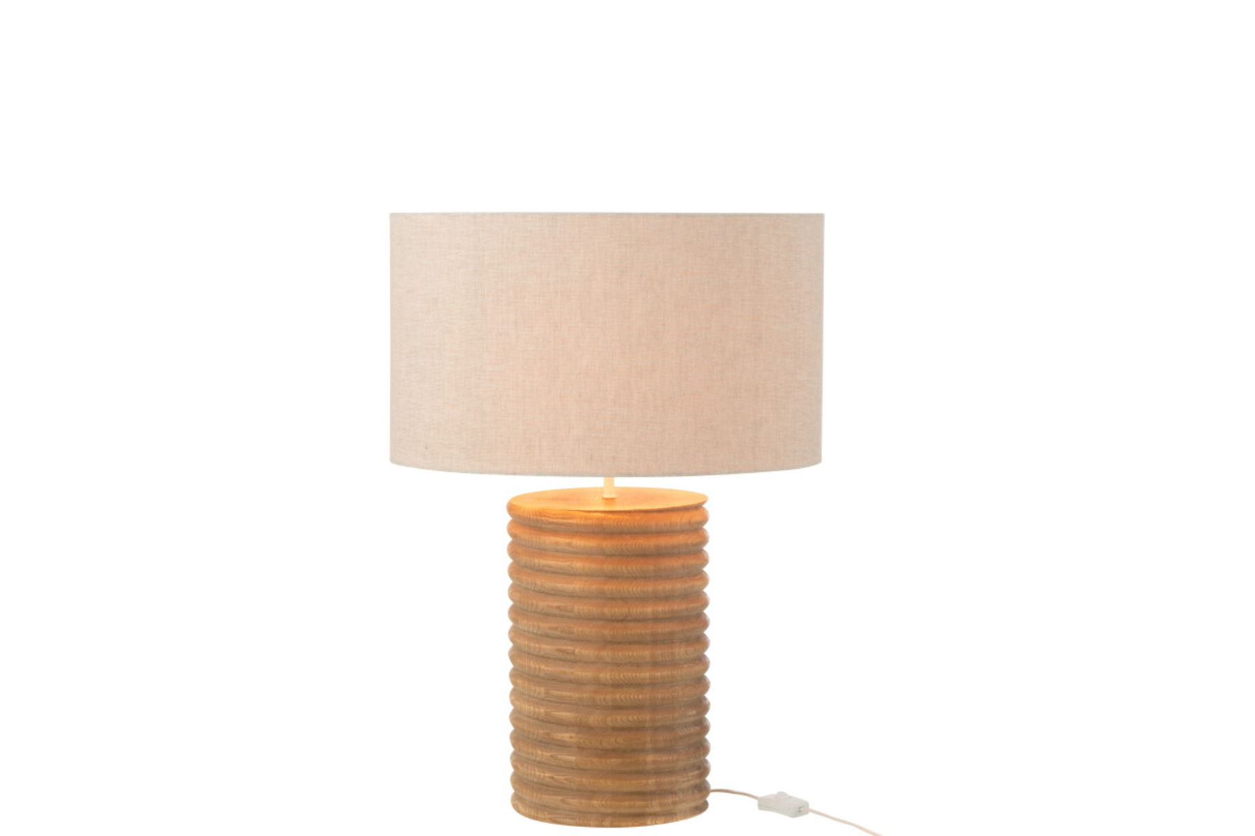 LAMPE FILETAGE BOIS/GRIS LARGE  JOLIPA