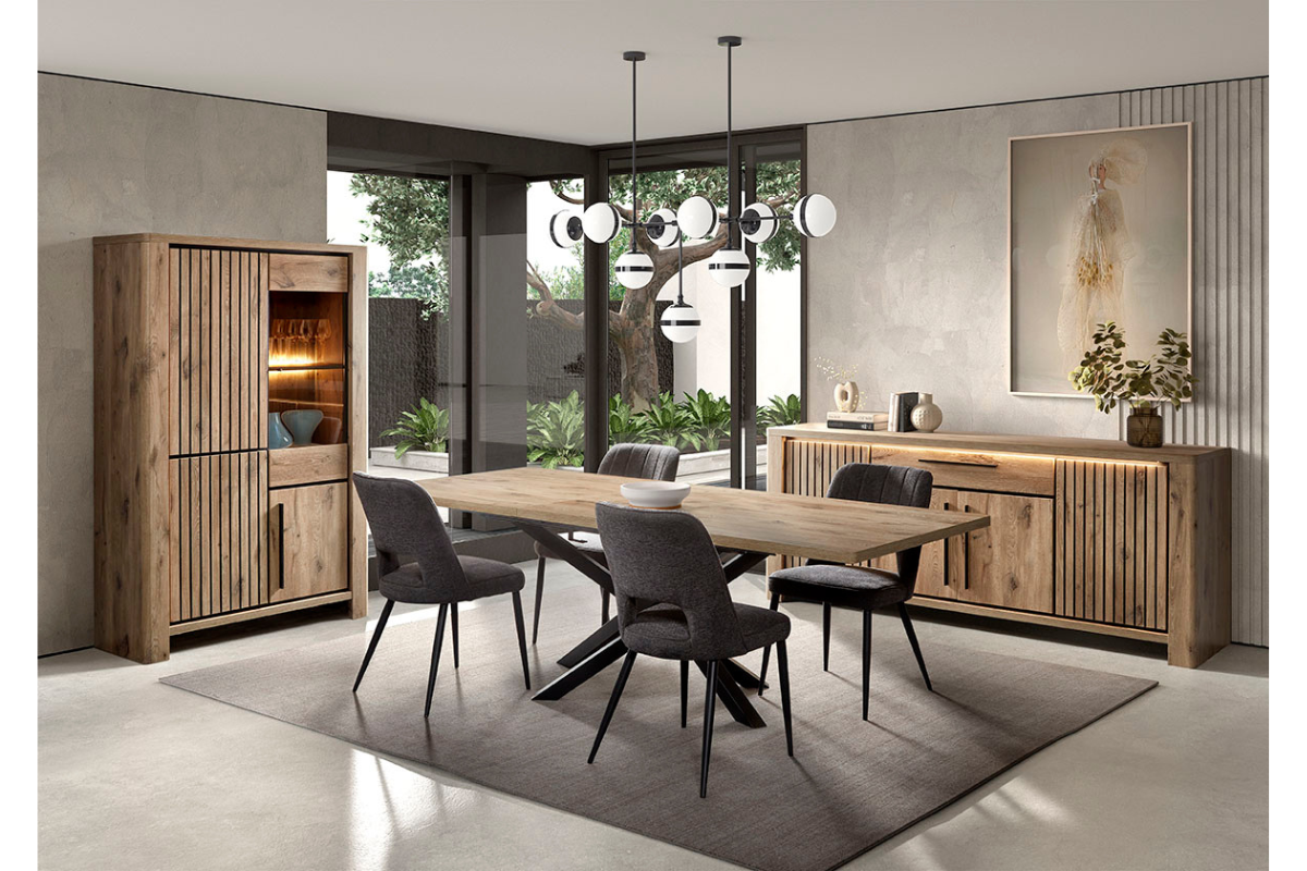 Ensemble Salle à Manger 1 Table + 2 Tabourets Pliants – MDF Et Fer Argenté, 80x53x74 Cm, Design Moderne