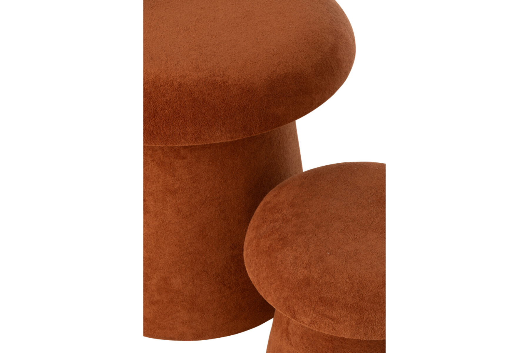 SET 2 TOUBOURETS CHAMPIGNON TERRACOTTA Meubles Belot Soignies