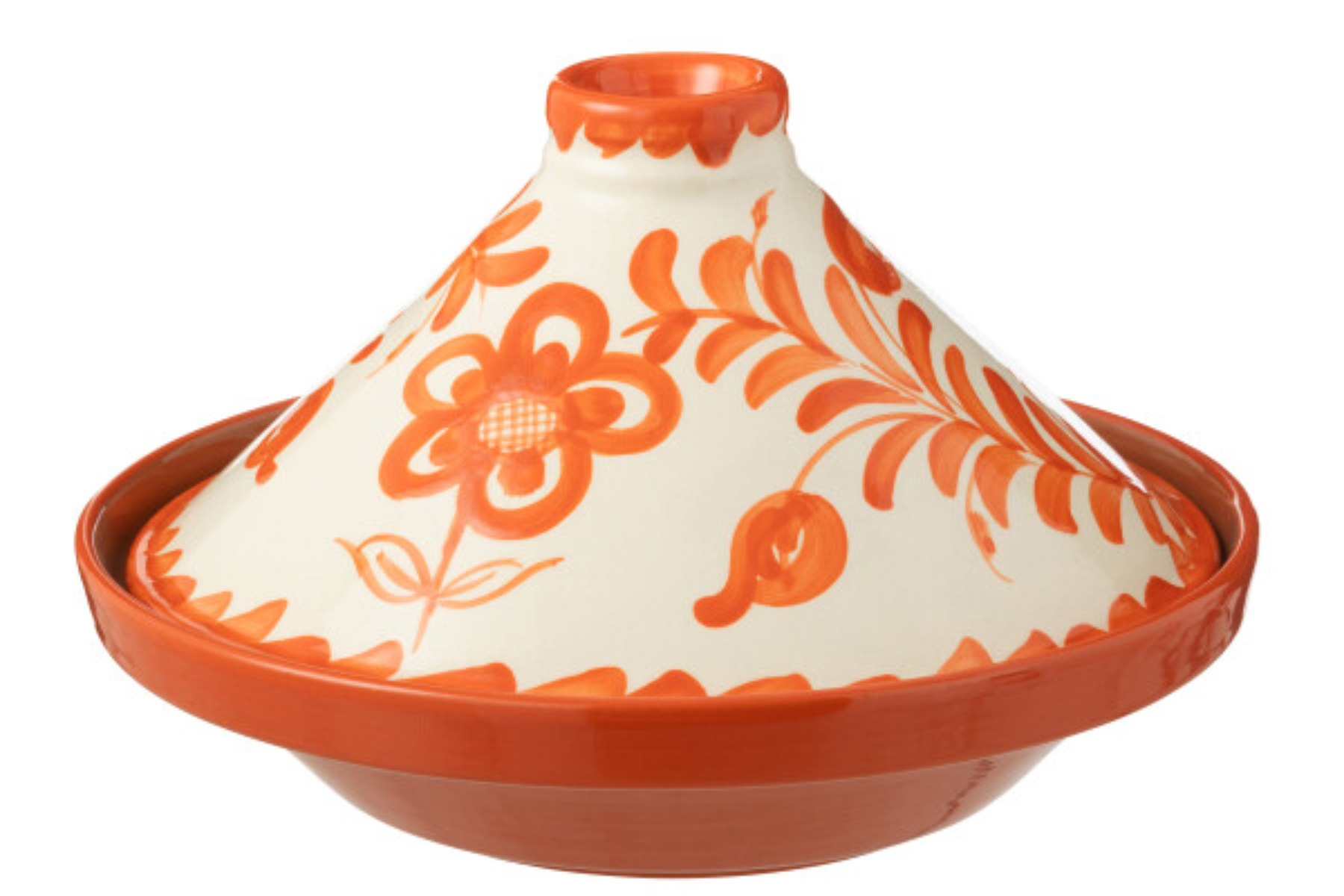TAGINE GRANADA CERCLE BLANC/ORANGE JOLIPA