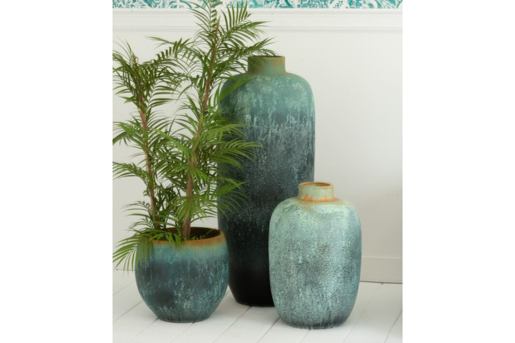 VASE VINTAGE CER AZUR L  AMBIANCE